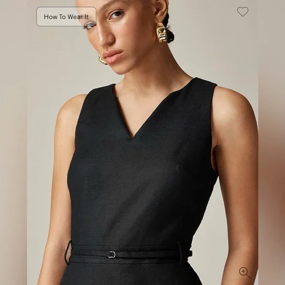 J.Crew Executive dress in stretch linen blend - Picture 2 of 6